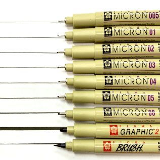 SAKURA PIGMA MICRON PENS